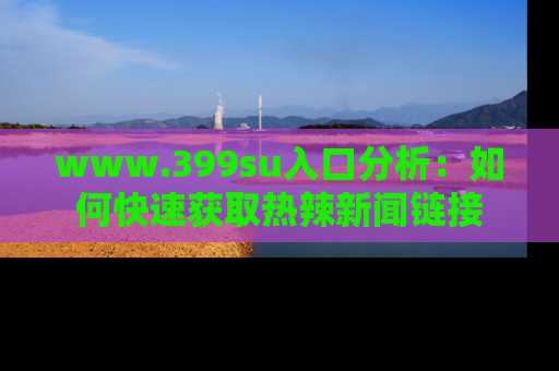 www.399su入口分析:如何快速获取热辣新闻链接