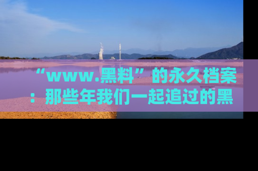 “www.黑料”的永久档案:那些年我们一起追过的黑料真相