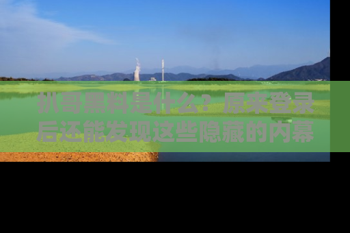 扒哥黑料是什么?原来登录后还能发现这些隐藏的内幕!