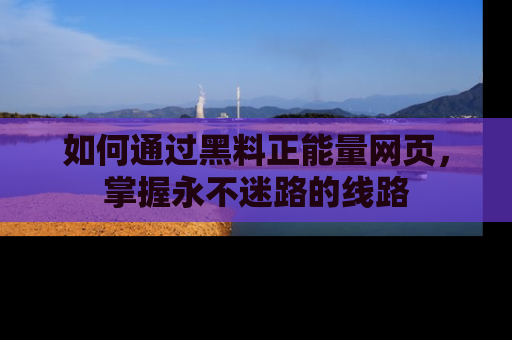 如何通过黑料正能量网页,掌握永不迷路的线路