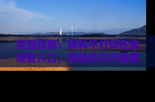 完整指南：黑料不打烊在线观看入口，观看的方方面面与app选择