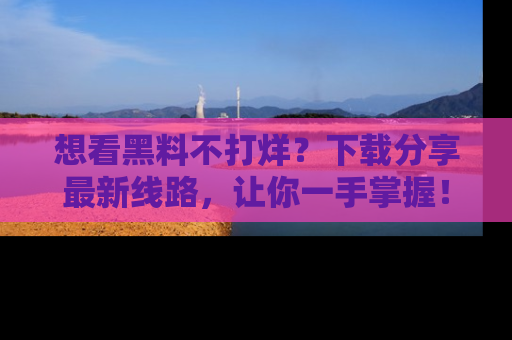 想看黑料不打烊?下载分享最新线路,让你一手掌握!